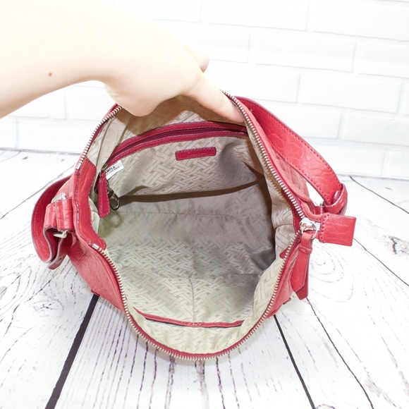 Cole Haan Soft Red Leather Handbag Purse Bag - Picture 7 of 8
